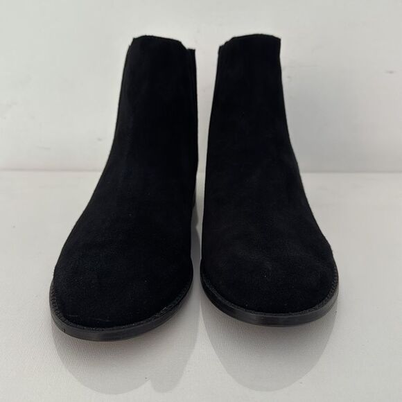 Eileen Fisher Rich Ankle Bootie Round Toe Boots in Black Suede Size 8 - Picture 2 of 6